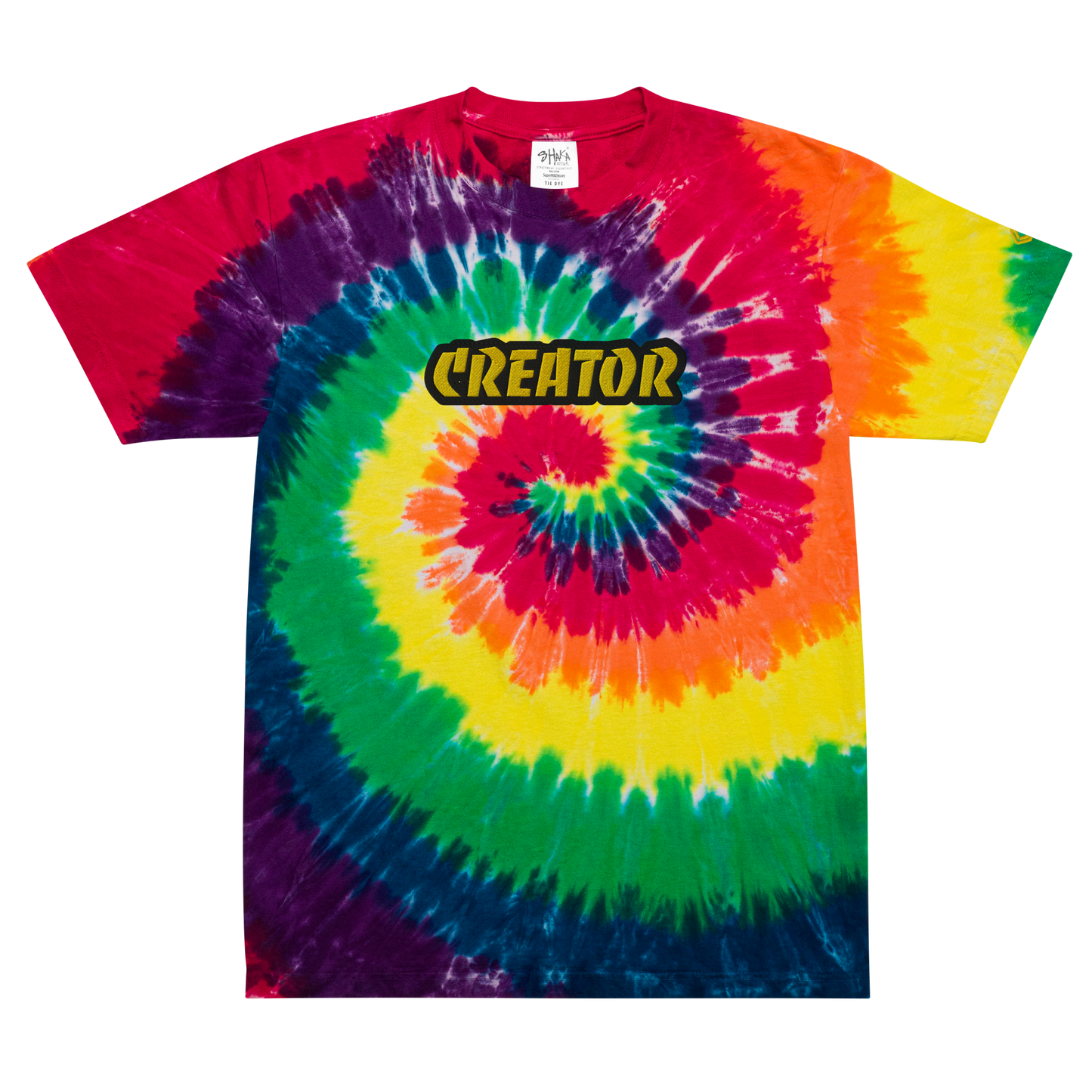 Oversized Embroidered '''CREATOR''' Tie-Dye Tee